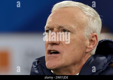 Marseille, France. 26th Mar, 2024. Coach of France Didier Deschamps during the International Friendly football match between France and Chile on March 26, 2024 at Stade Velodrome in Marseille, France - Photo Jean Catuffe/DPPI Credit: DPPI Media/Alamy Live News Stock Photo