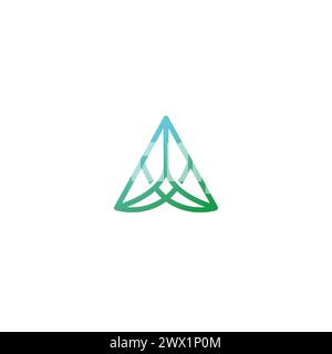 Letter A Combination Line Logo Design. A Initial Logo Stock Vector