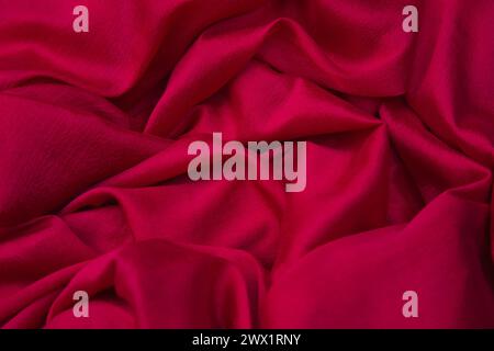 A closeup of a pink fabric background Stock Photo