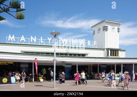 Manly Wharf Ferry Terminal, Manly, North Sydney, Sydney, New South Wales, Australia Stock Photo
