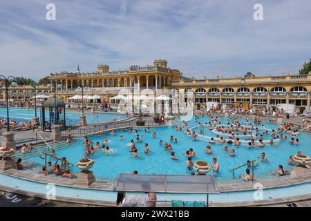 Spring Pool Hungary Outdoor thermal pools, Szechenyi medicinal Baths, Varosliget, Pest ...