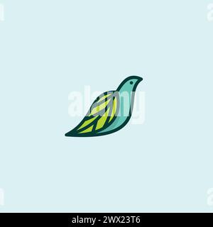 Bird Leaf Logo Simple. Bird Nature Logo Stock Vector