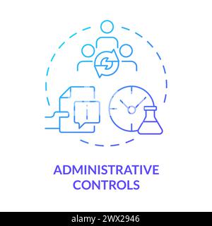 Administrative controls blue gradient concept icon Stock Vector