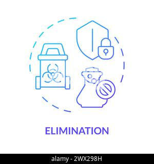 Elimination blue gradient concept icon Stock Vector