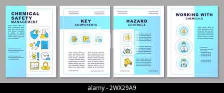 Chemical hazard assessment brochure template Stock Vector