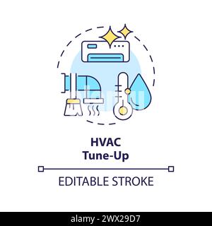 HVAC tune-up multi color concept icon Stock Vector