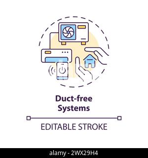 Duct free system multi color concept icon Stock Vector