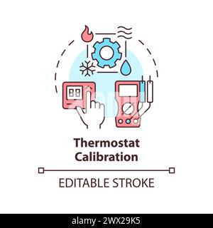 Thermostat calibration multi color concept icon Stock Vector