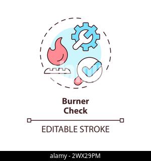 Burner check multi color concept icon Stock Vector