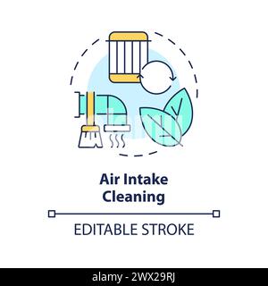 Air intake cleaning multi color concept icon Stock Vector
