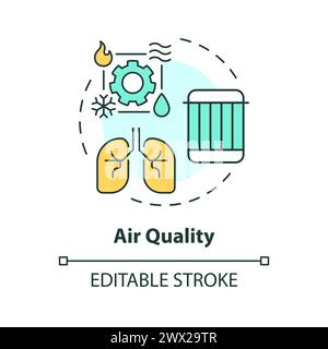 Air quality multi color concept icon Stock Vector