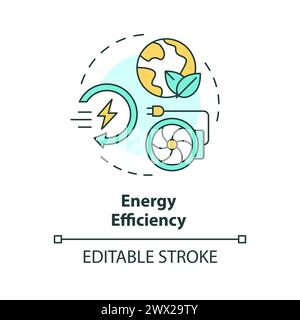 Energy efficiency multi color concept icon Stock Vector