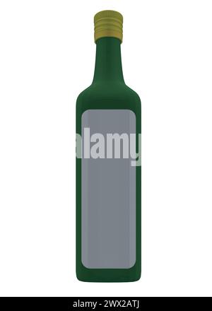 Bottle polygonal icon isolated on white background. Vector illustration. Bottle of red wine icon in outline style isolated on white background. Wine p Stock Vector