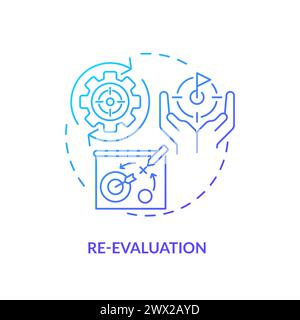 Performance evaluation blue gradient concept icon Stock Vector