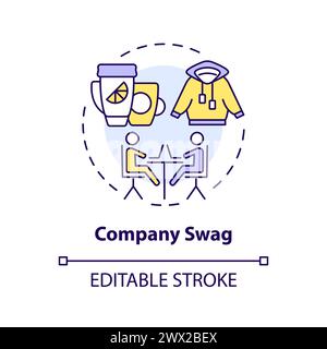 Company swag multi color concept icon Stock Vector