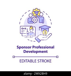 Sponsor professional development multi color concept icon Stock Vector