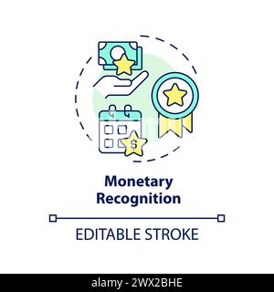 Monetary recognition multi color concept icon Stock Vector