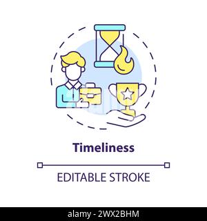 Timeliness multi color concept icon Stock Vector