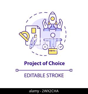 Project of choice multi color concept icon Stock Vector