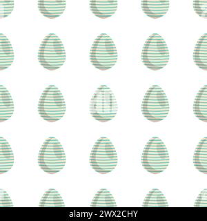 Illustration on theme seamless celebration holiday Easter with hunt colorful bright eggs, seamless pattern consisting of many hunt Easter eggs, hunt b Stock Vector