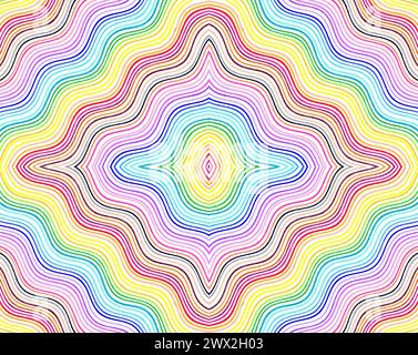 Abstract background with bright color wavy lines Stock Photo