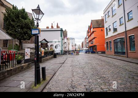 King Street with King William Ale House  timber-framed (Right of pic) Bristol, England. UK. Picture: garyroberts/worldwidefeatures.com Stock Photo