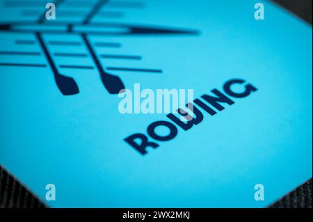 Rowing pictogram for paris 2024 summer olympics. Official icon of sport ...