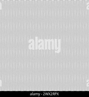 wavy lines pattern, black and white horizontal smooth corrugated lines - vector seamless repeatable texture Stock Vector