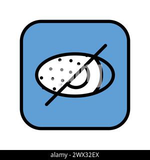 Blind eye color line icon. Web accessibility. Vector isolated element. Editable stroke. Stock Vector