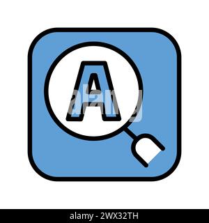 Large print color line icon. Web accessibility. Vector isolated element. Editable stroke. Stock Vector