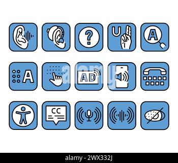 Web accessibility color line icon. Vector isolated element. Editable stroke. Stock Vector