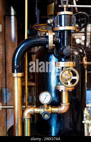 Water pressure gauge on a pipe Stock Photo - Alamy