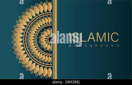 Islamic Background with Decorative Ornament Pattern Vector Illustration. Abstract Background with Arabic Traditional Ornament. Stock Vector