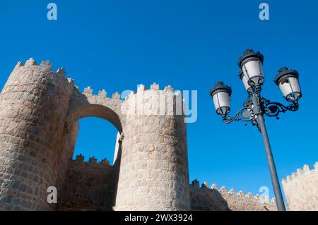 City walls, San Vicente gate. Avila, Spain. Stock Photo