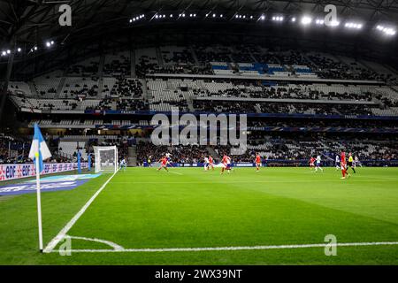 Marseille, 26th March 2024. A general view of play as Randal Kolo Muani of France scores to give the side a 2-1 lead during the International Friendly match at Orange Vélodrome, Marseille. Picture credit should read: Jonathan Moscrop/Sportimage Credit: Sportimage Ltd/Alamy Live News Stock Photo