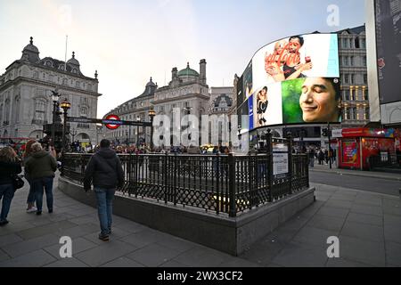 Piccadilly Circus in the evening Stock Photo