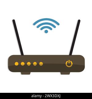 wifi router cartoon vector illustration Stock Vector Image & Art - Alamy