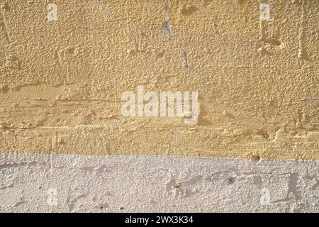 Cement Wall with two color white and light orange for background and copy space Stock Photo