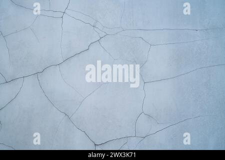 crack grey grunge wall for background and copy space Stock Photo