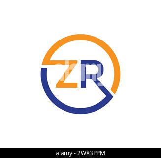 ZR letter logo design Stock Vector