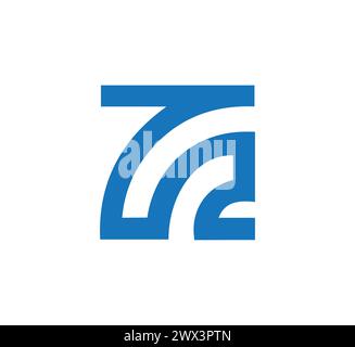 ZR letter logo design Stock Vector