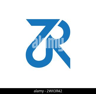 ZR letter logo design Stock Vector