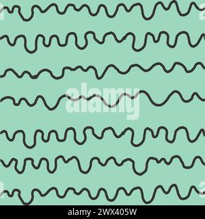 Wavy line curve linear wave free form. Expressive abstract vector backgrounds. Hand drawn doodle wavy squiggles. Vector illustration. Stock Vector