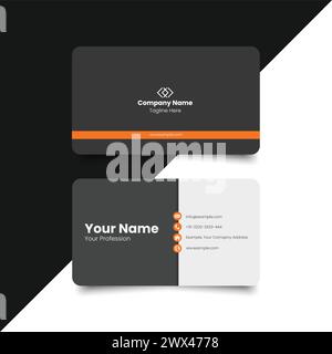 Web Simple Business Card Layout. creative modern name card and business card. Clean Design. corporate design template,Clean professional business card Stock Vector