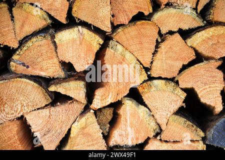 Chopped logs for stove Stock Photo