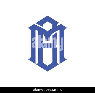 MB letter logo design Stock Vector