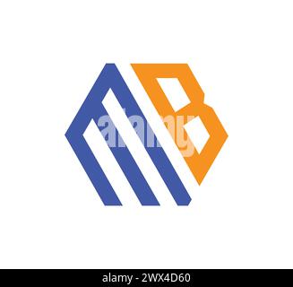 MB letter logo design Stock Vector