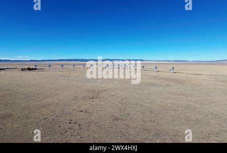 Birds eye view - Very Large Array, New Mexico Stock Photo