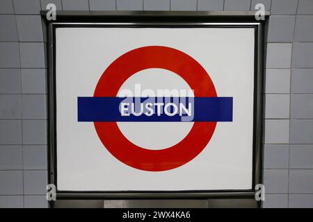 London, UK. 27th Mar, 2024. General view of Euston underground station in central London. (Credit Image: © Steve Taylor/SOPA Images via ZUMA Press Wire) EDITORIAL USAGE ONLY! Not for Commercial USAGE! Stock Photo