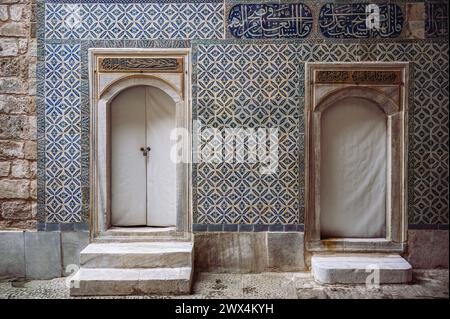Doors in Courtyard of the Eunuchs, Harem of the Topkapı Palace, Istanbul , Turkey Stock Photo